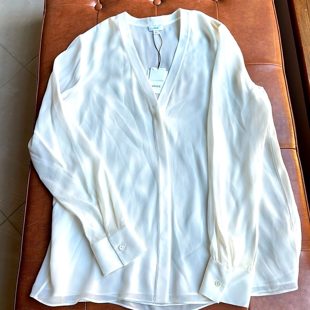 Vince fully lined silk blouse